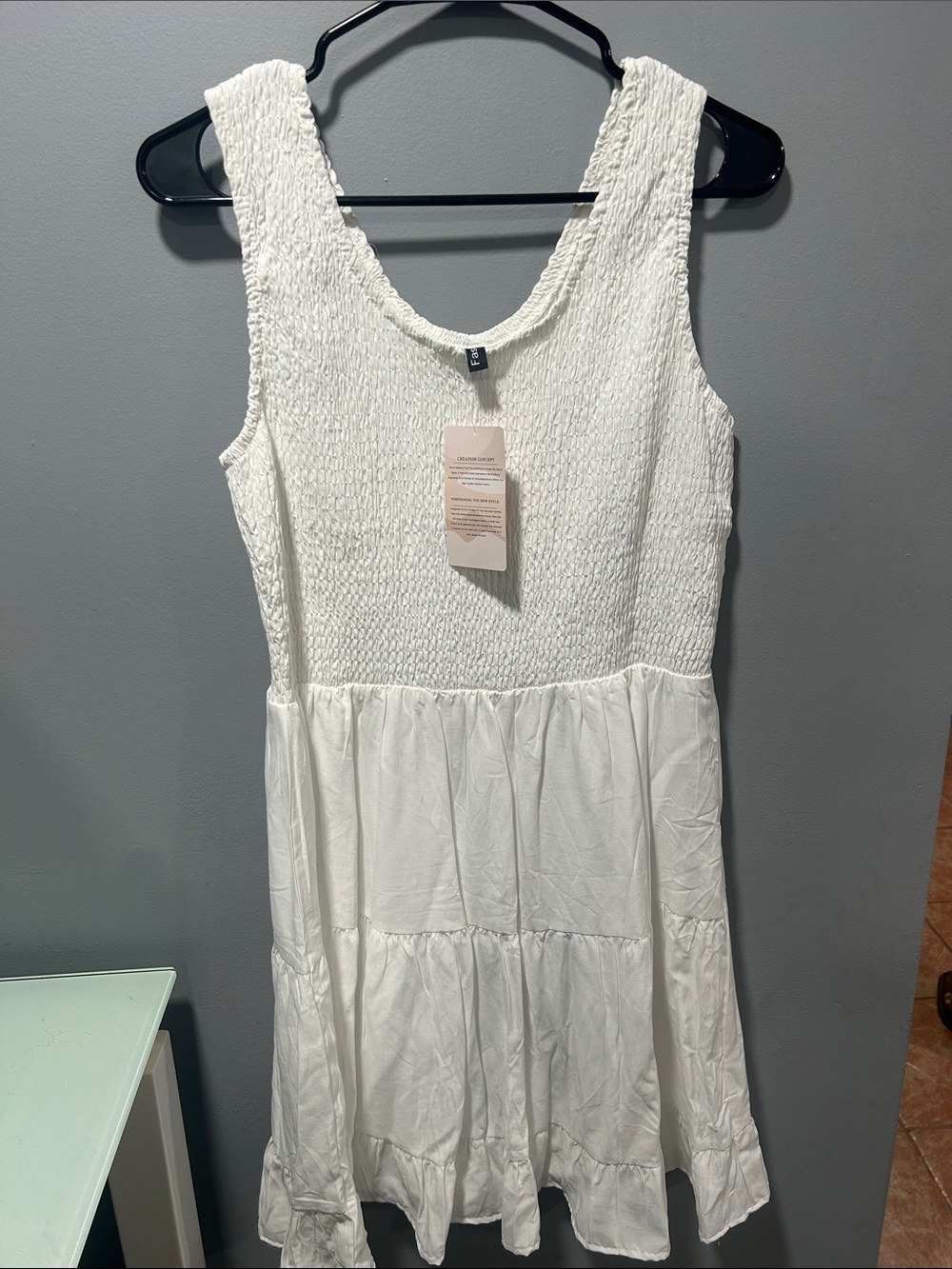 White Smocked Tank Sundress